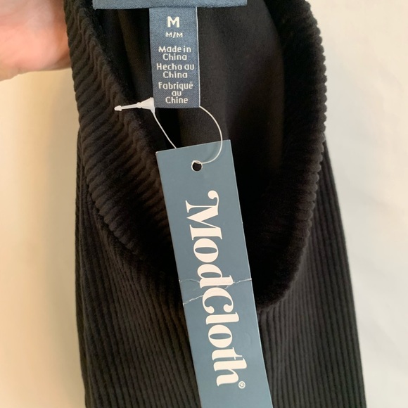 ModCloth NWT Black Ribbed Turtleneck Bodysuit - Picture 5 of 9